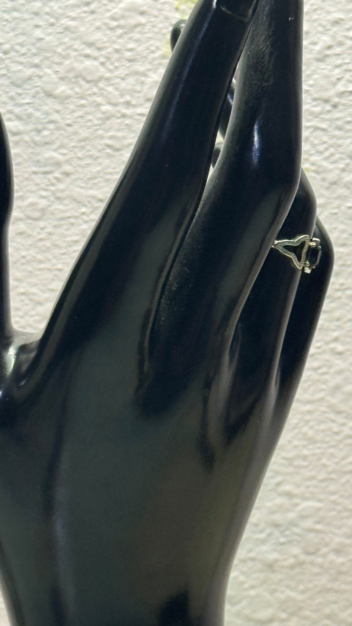 Handcrafted Textured Sterling Silver Oval Prong Ring Setting 3(1/2) size