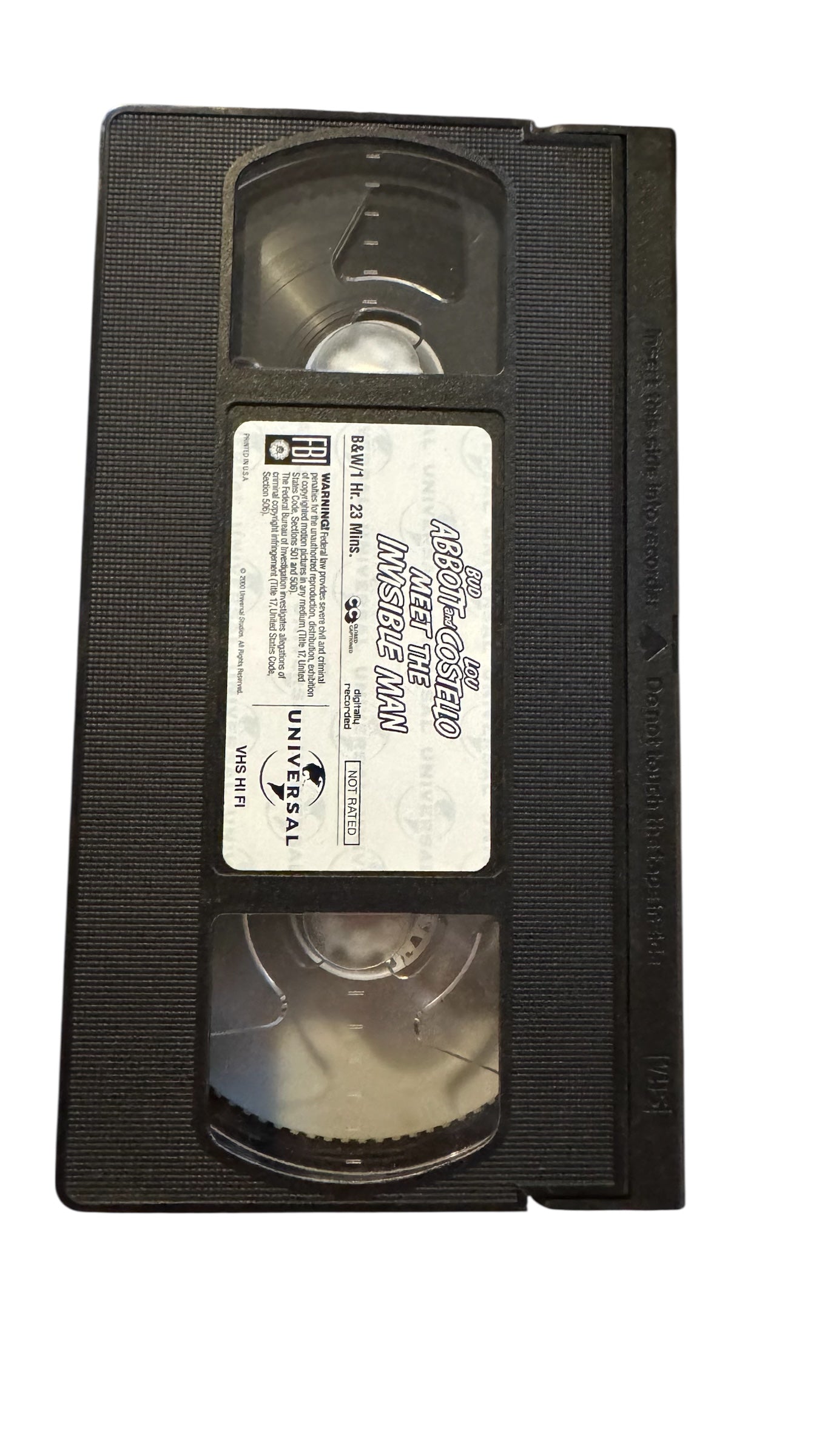 Abbott and Costello Meet the Invisible Man VHS (1951)