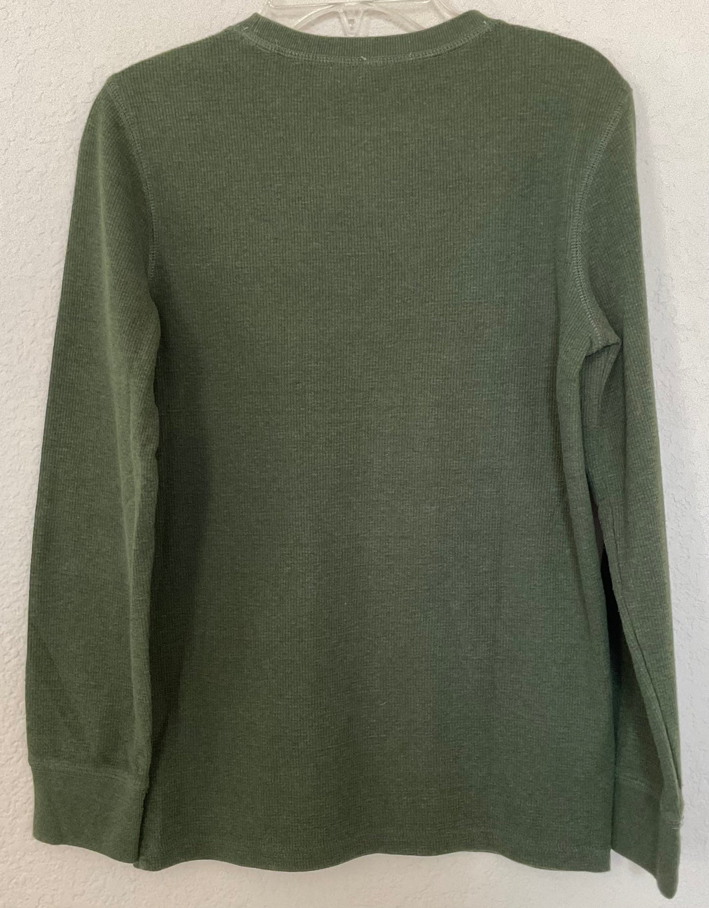 Cat & Jack Long Sleeve Forrest Green Thermal Boys Shirt Size L(10-12)