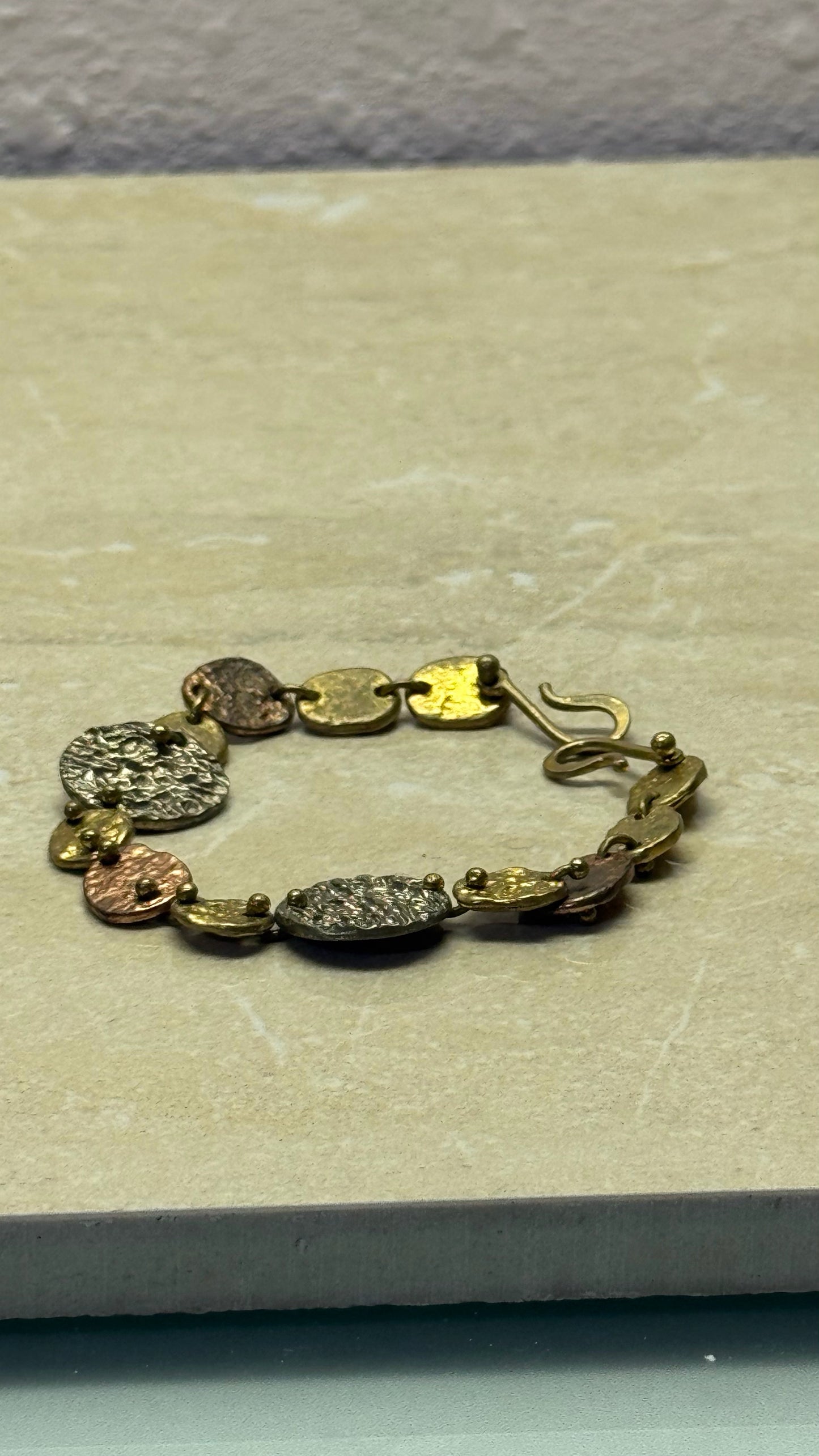 The Earth & Anvil Mid-Century Artisan Link Bracelet 7” length