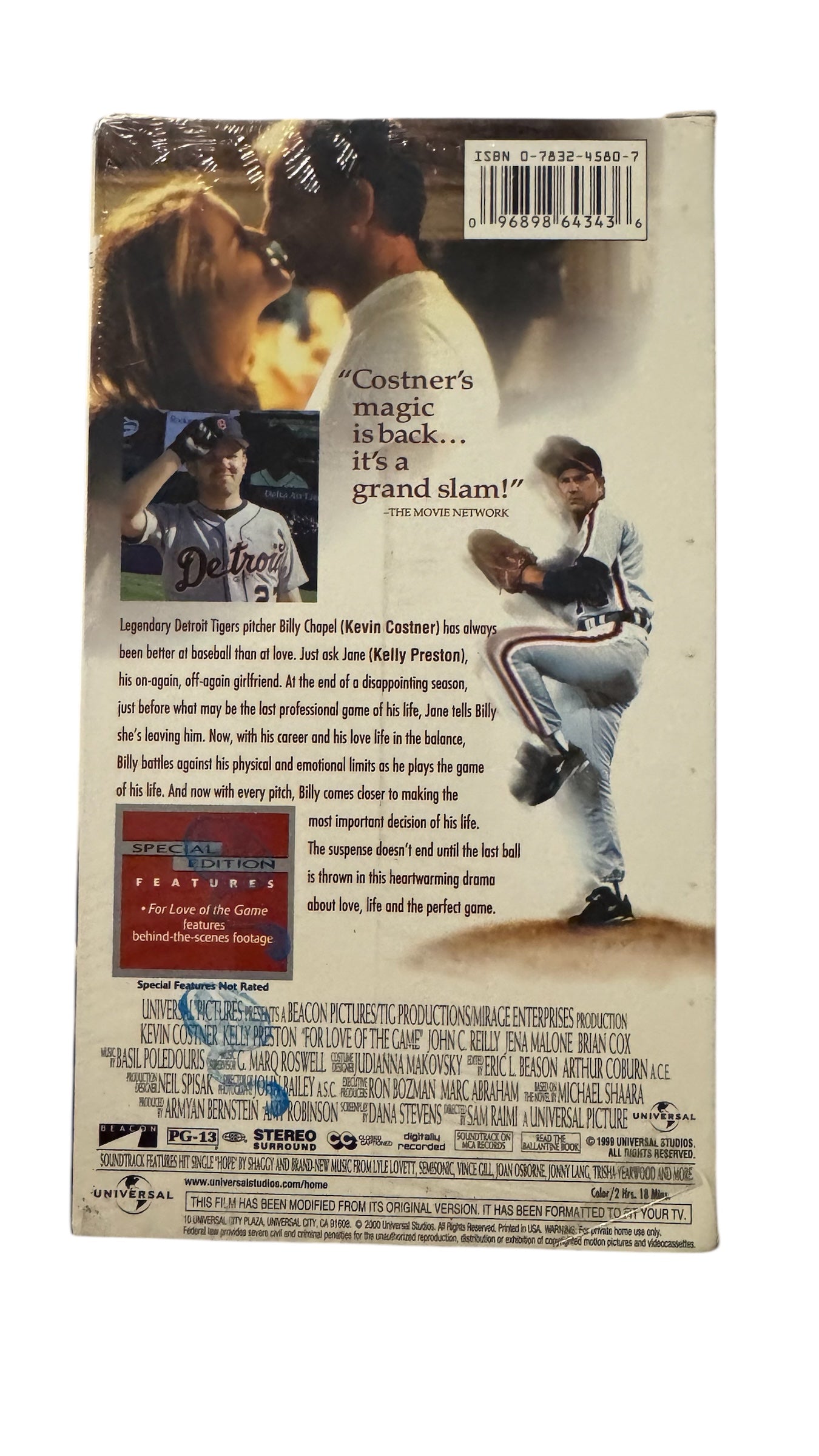 For Love of the Game VHS (1999)