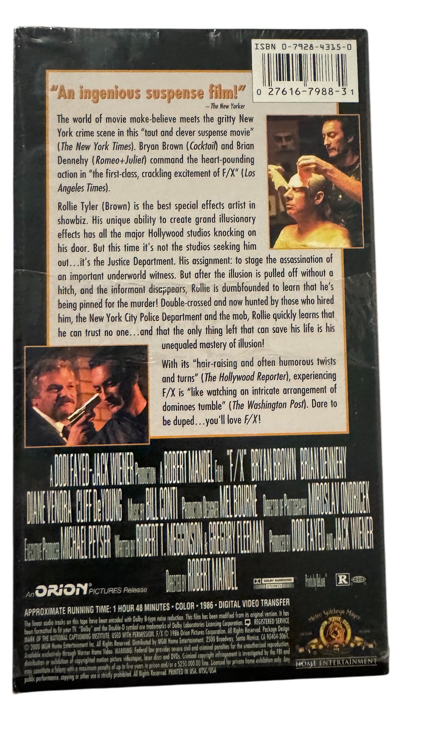 F/X VHS (1986)