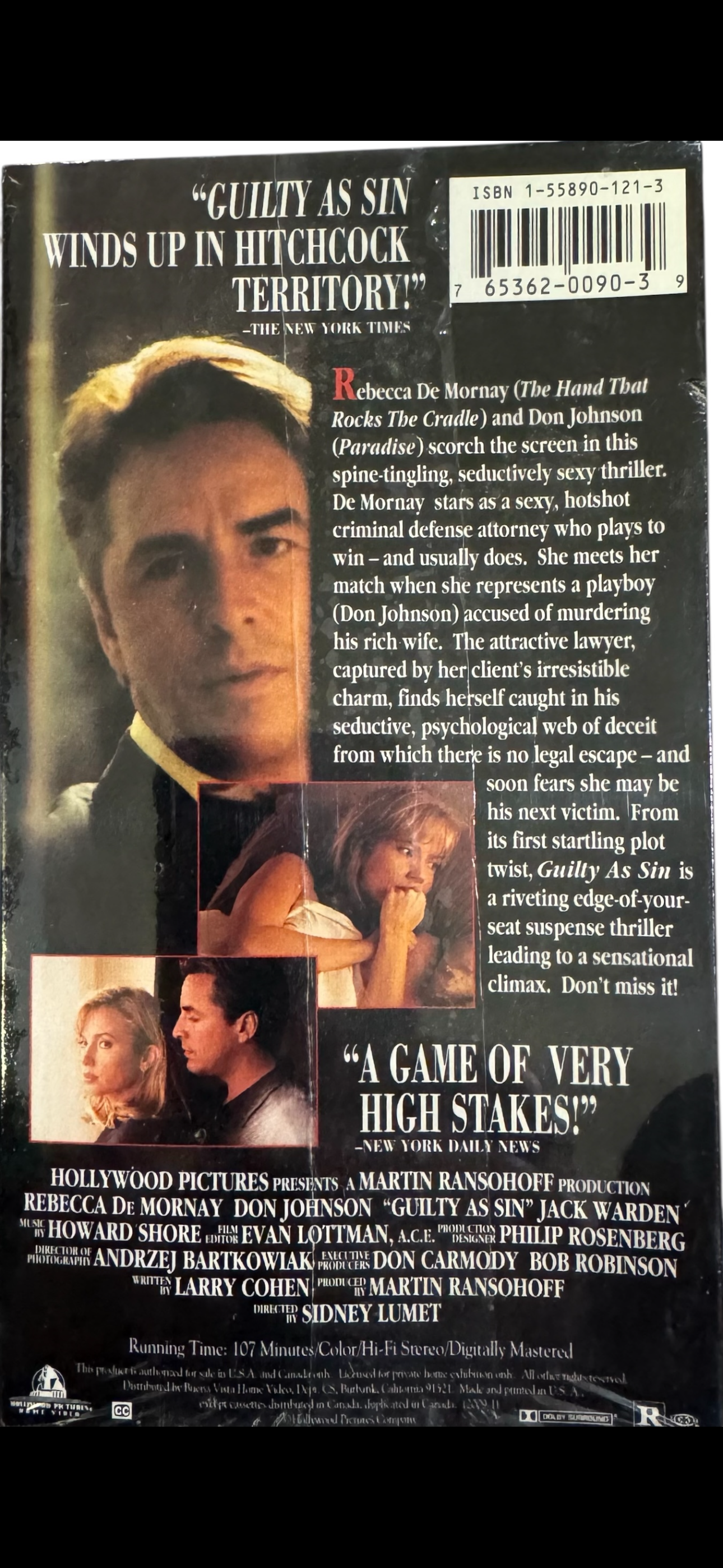 Guilty as Sin VHS (1993)