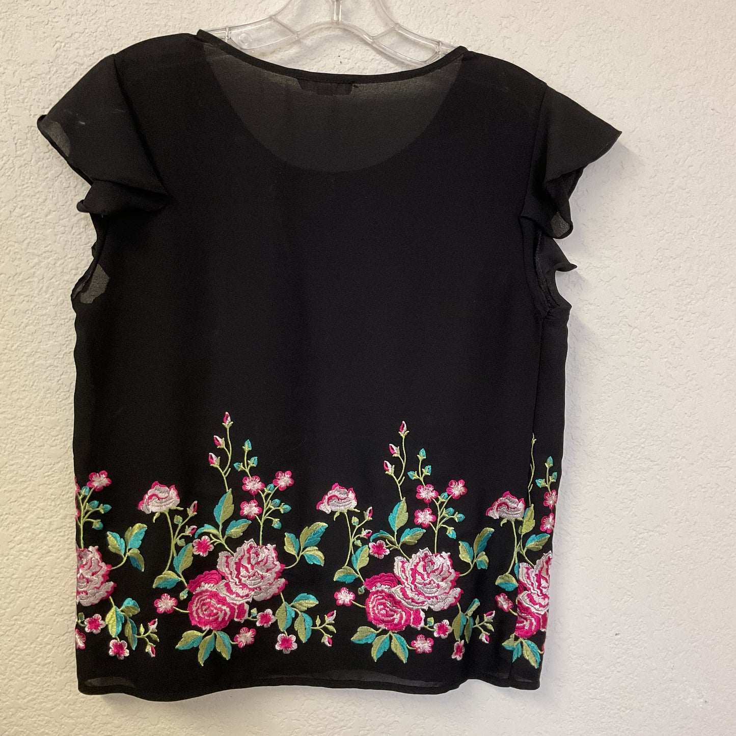 A’Gaci Embroidered Roses Women’s Blouse Size S.