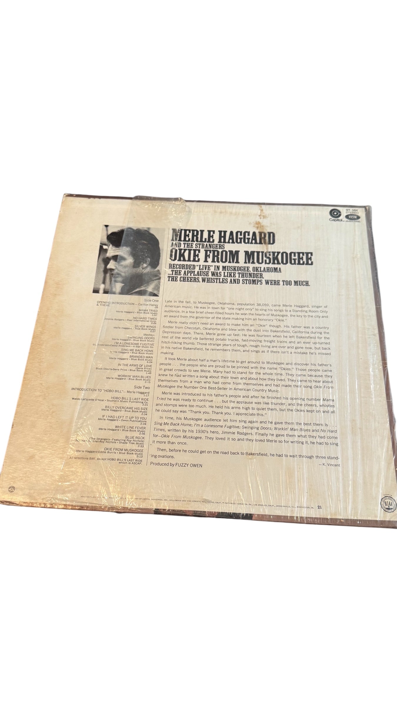 Merle Haggard- Okie from Muskogee (1969) Vintage Vinyl