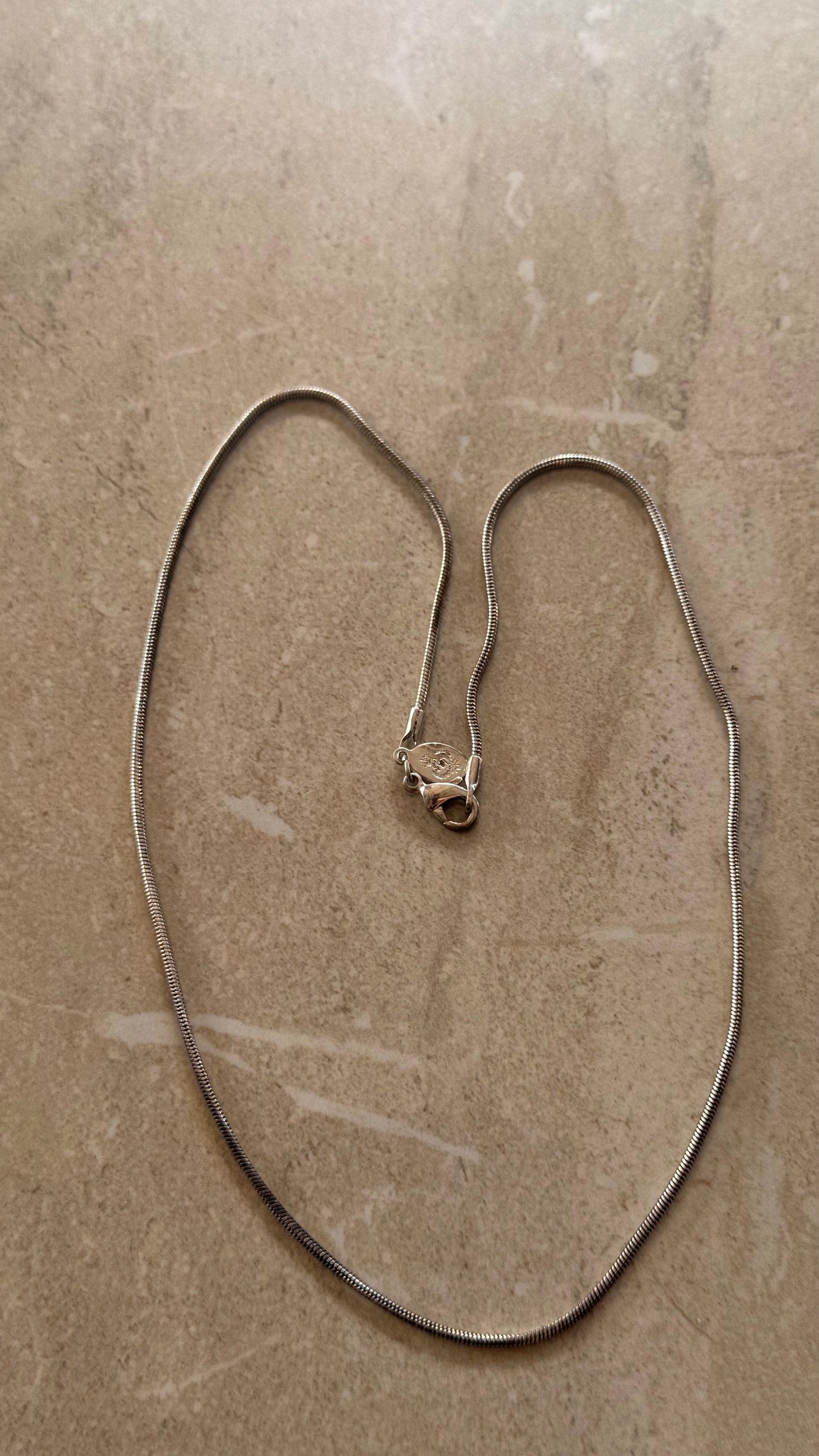 Vintage silver pendant chain necklace
