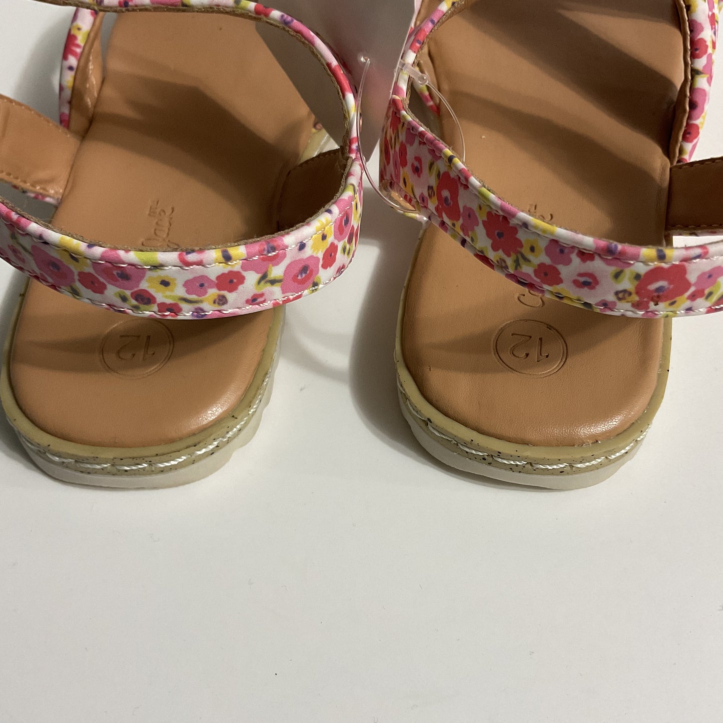 Cat & Jack Poppy Flowers Girls Sandals Size 12.