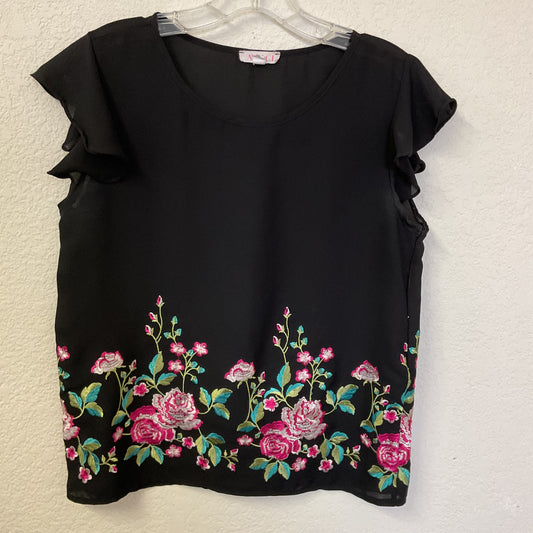 A’Gaci Embroidered Roses Women’s Blouse Size S.