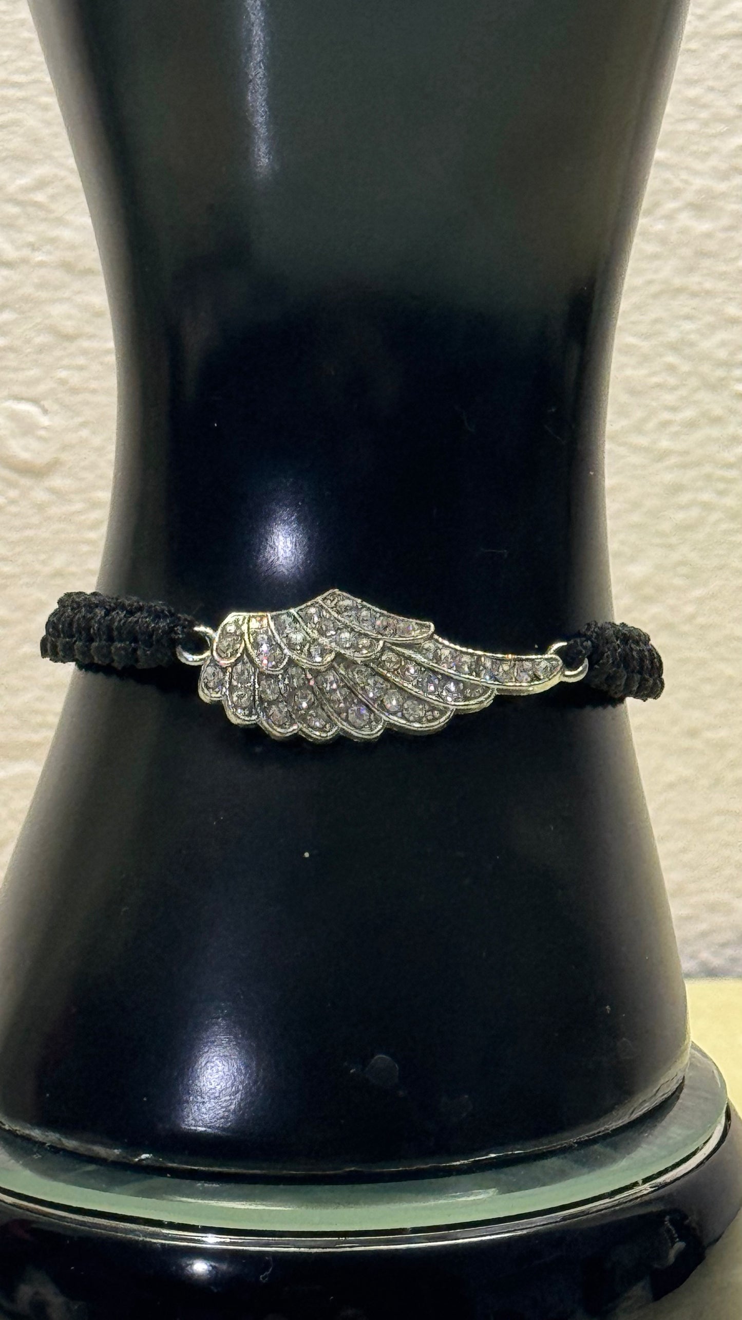 Adjustable Angel's Wing Crystal Bracelet