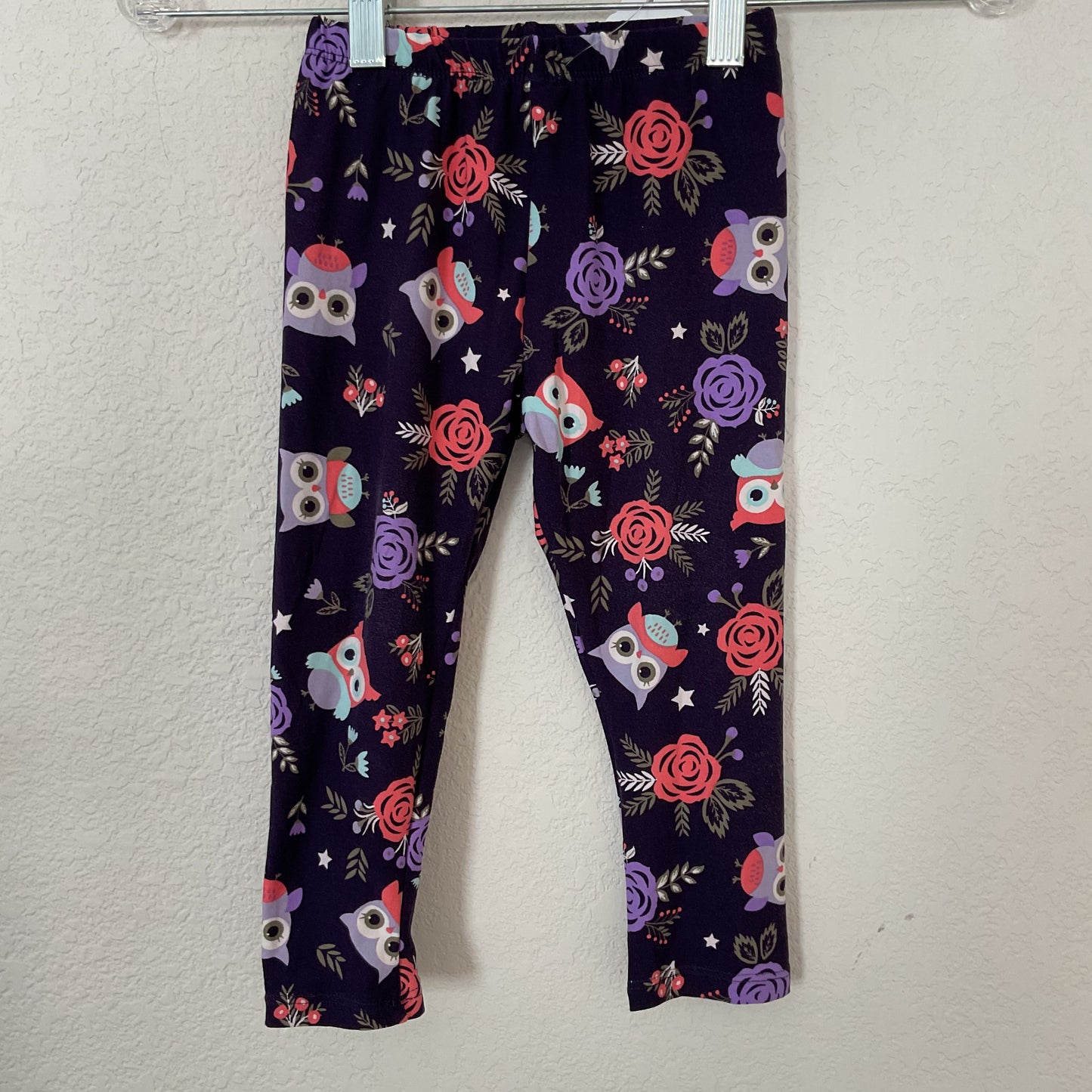 LI Lovely Owls Girls Leggings Size 4T.