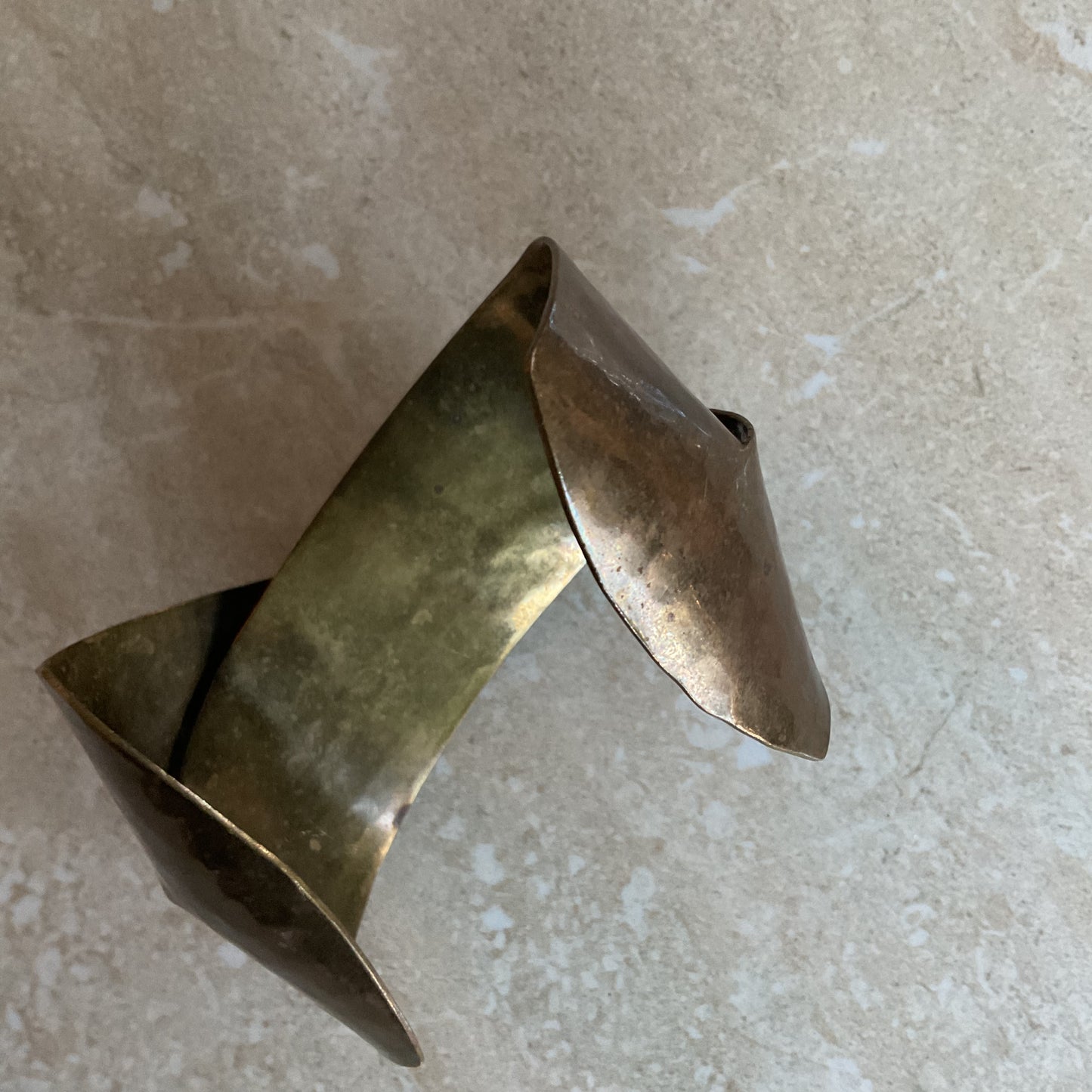 Vintage Brass Hammered Women’s Cuff Bracelet