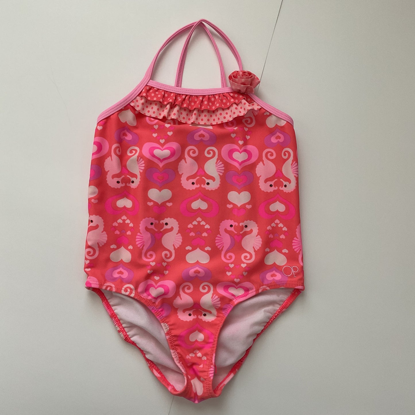 OP Girls One Piece Bathing Suit Size S(4-5).