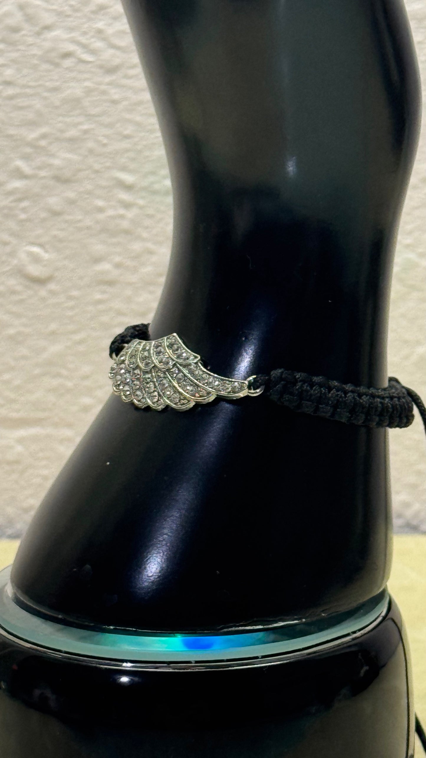 Adjustable Angel's Wing Crystal Bracelet