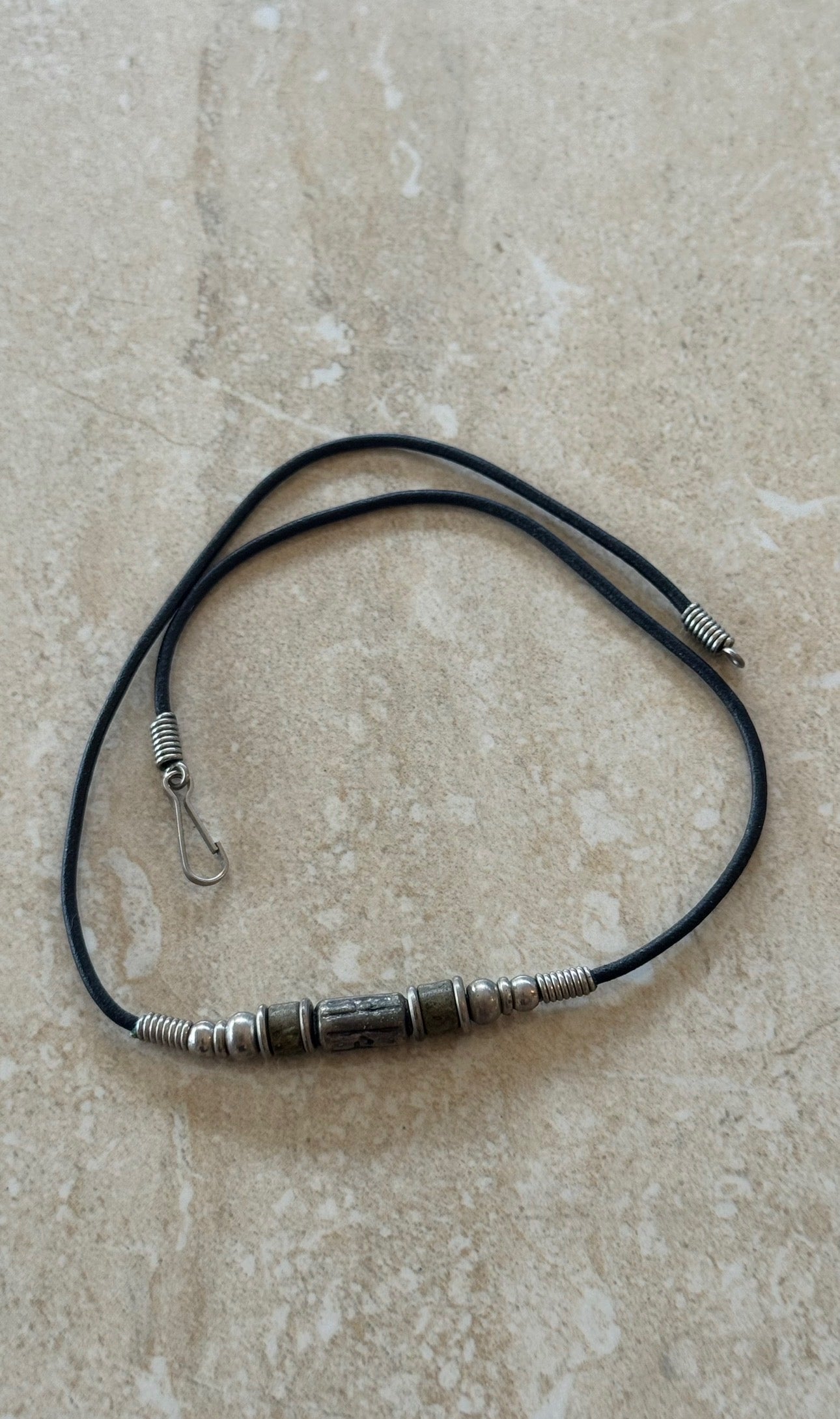 Vintage boho necklace charm pendant 14” length