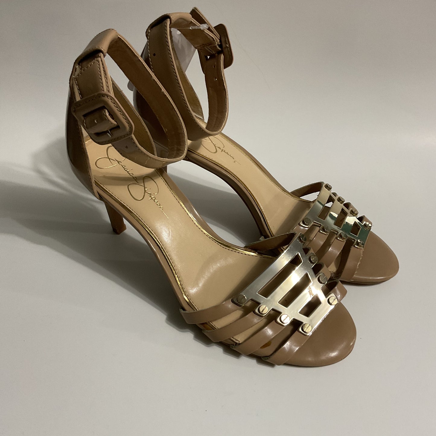 Jessica Simpson Basic Beige Women’s Heeled Sandals Size 9M.