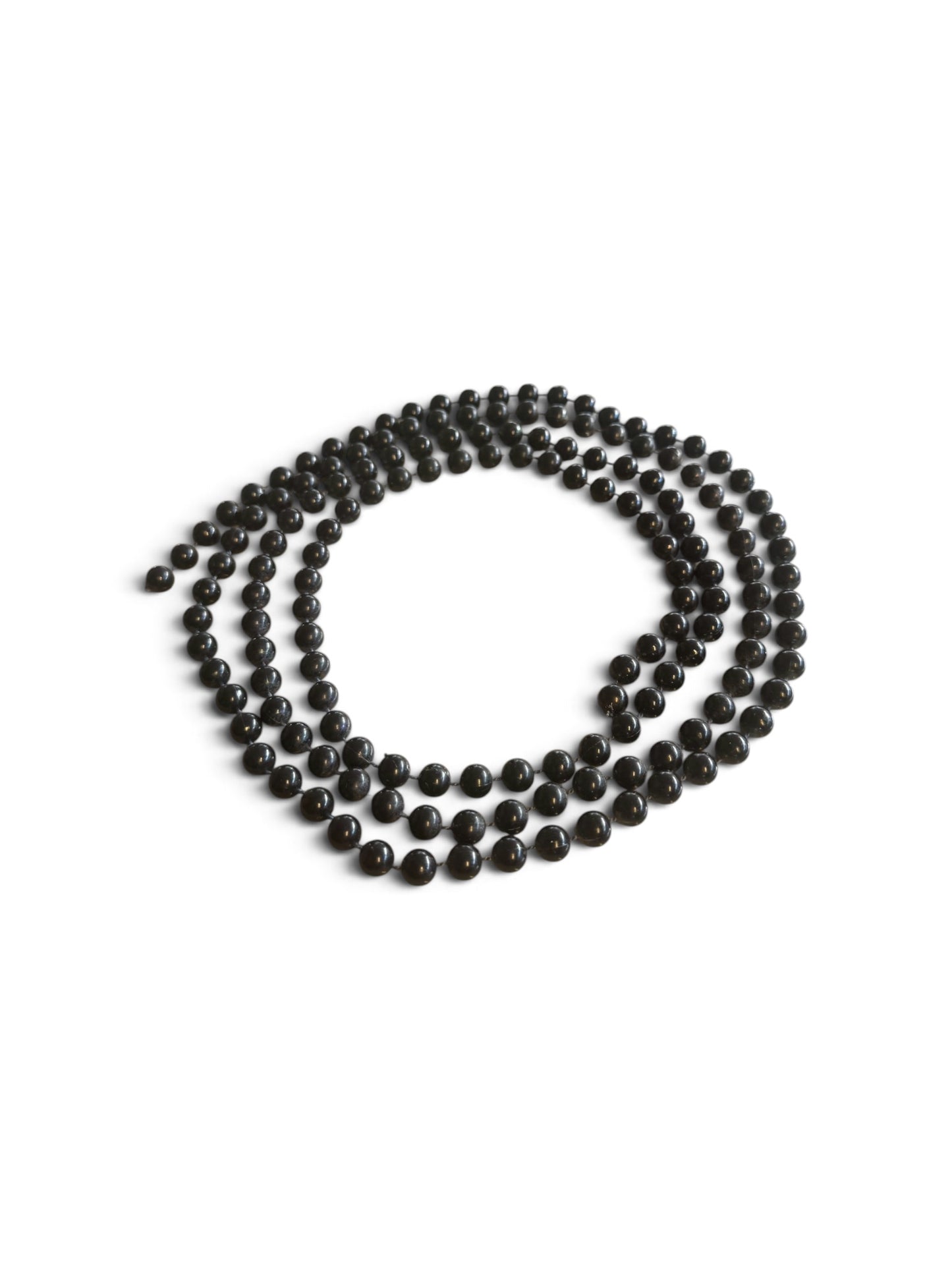 Black Beaded Layered Necklace