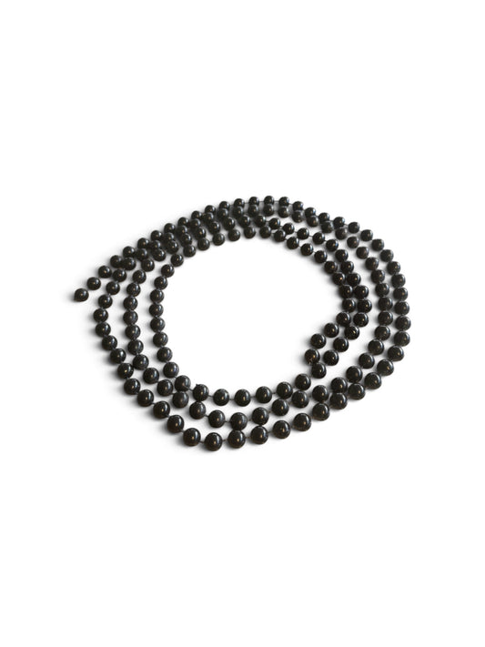 Black Beaded Layered Necklace
