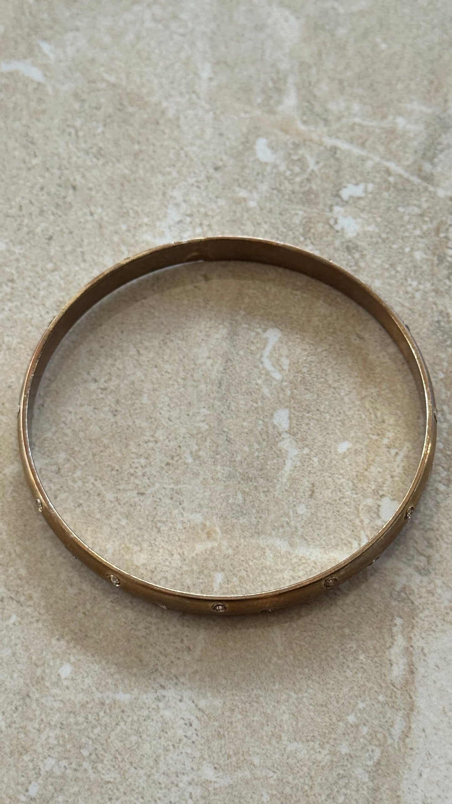 Gold vintage cuff bangle