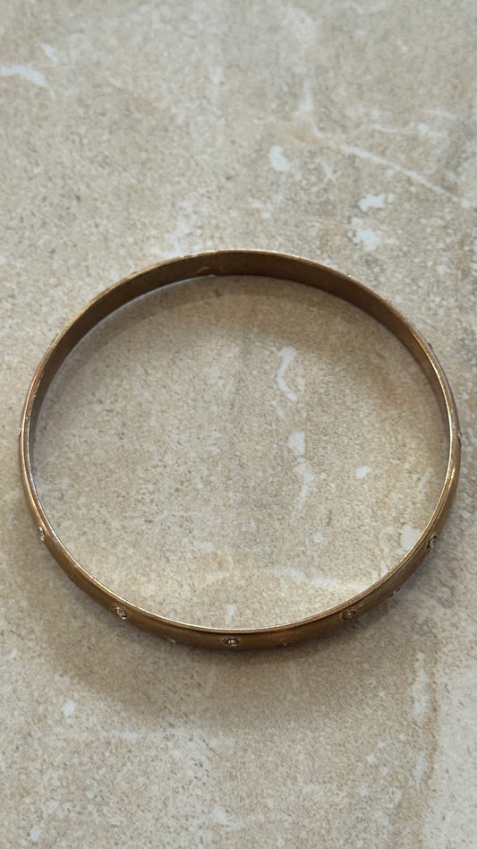 Gold vintage cuff bangle