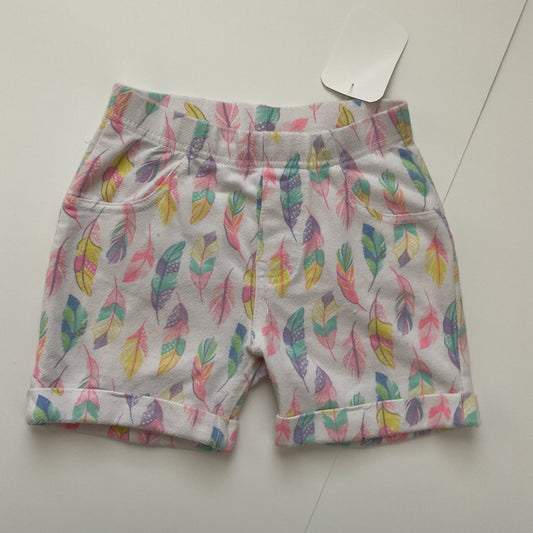 Garanimals Feathers Toddlers Girls Elastic Shorts Size 4T.