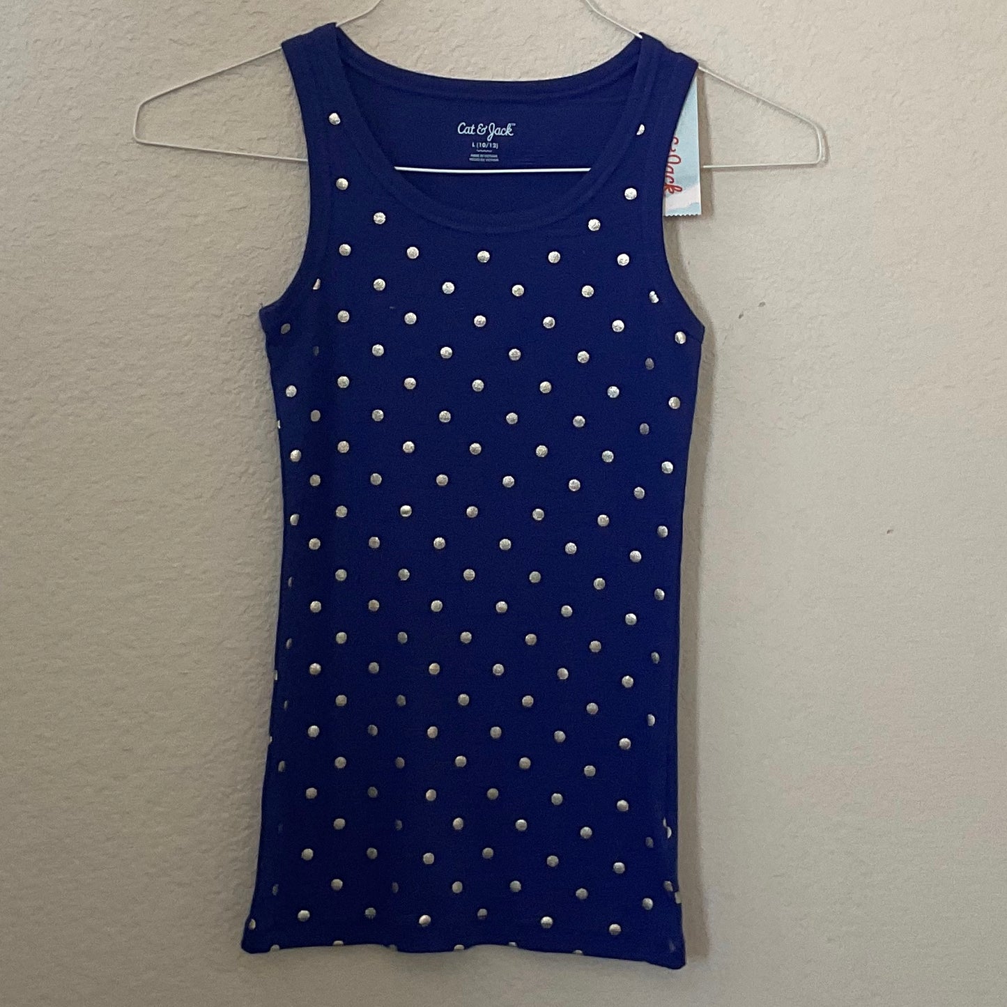 NWT Cat & Jack Sleeveless Basic Girls Tank Size L(10-12).