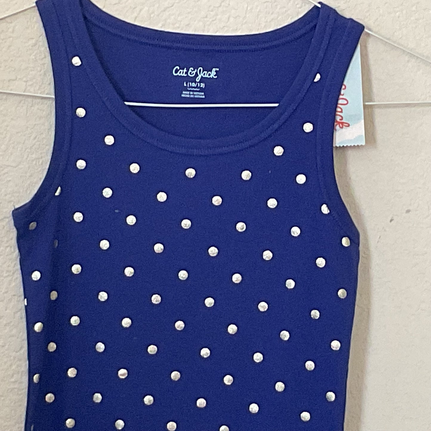 NWT Cat & Jack Sleeveless Basic Girls Tank Size L(10-12).