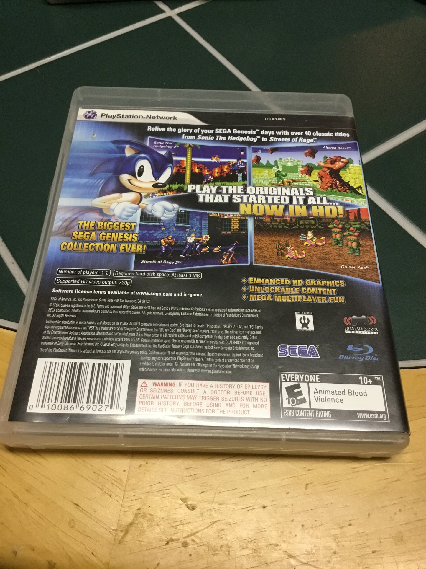 Sonic’s Ultimate Genesis Collection (PlayStation 3 PS3)