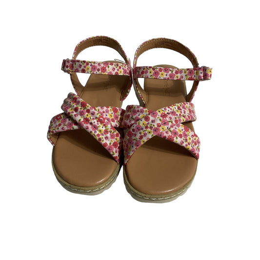 Cat & Jack Poppy Flowers Girls Sandals Size 12.