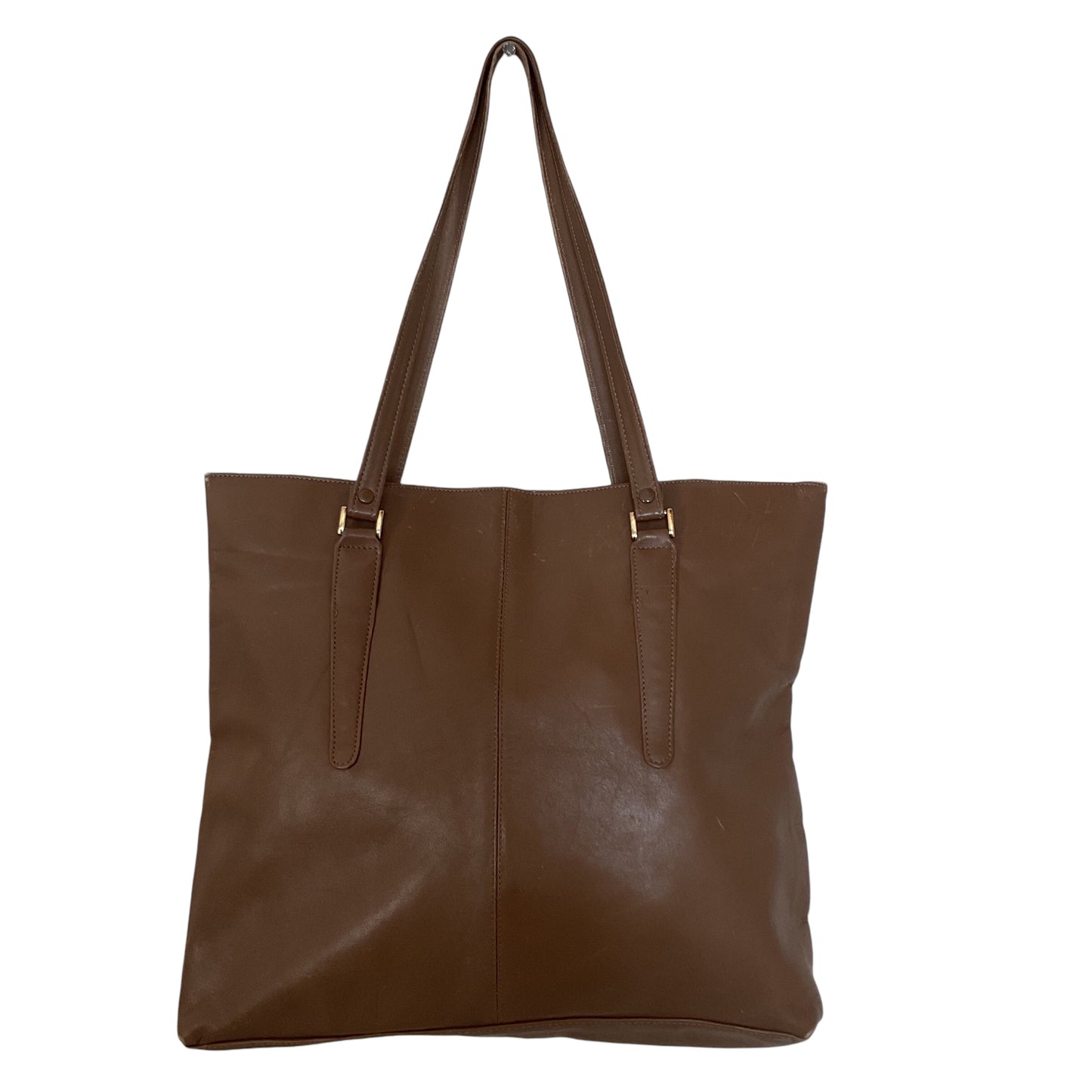 Vintage Demure Tan Leather Shoulder Bag