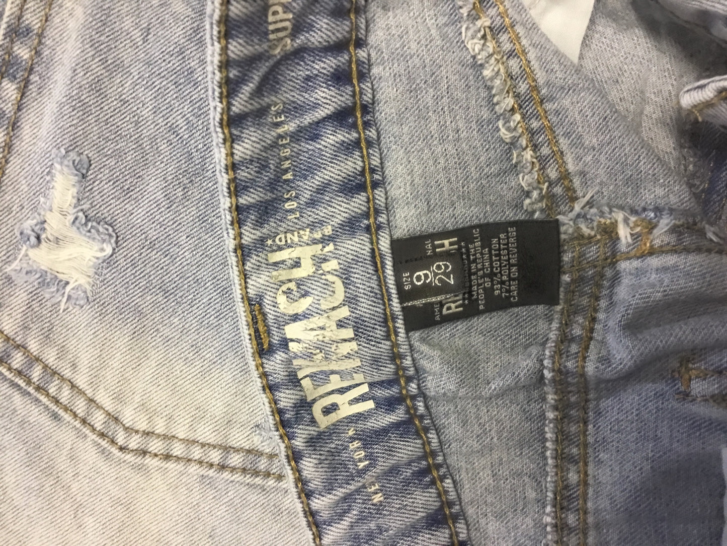 Rewash Girls' Shorts with a Torn Design