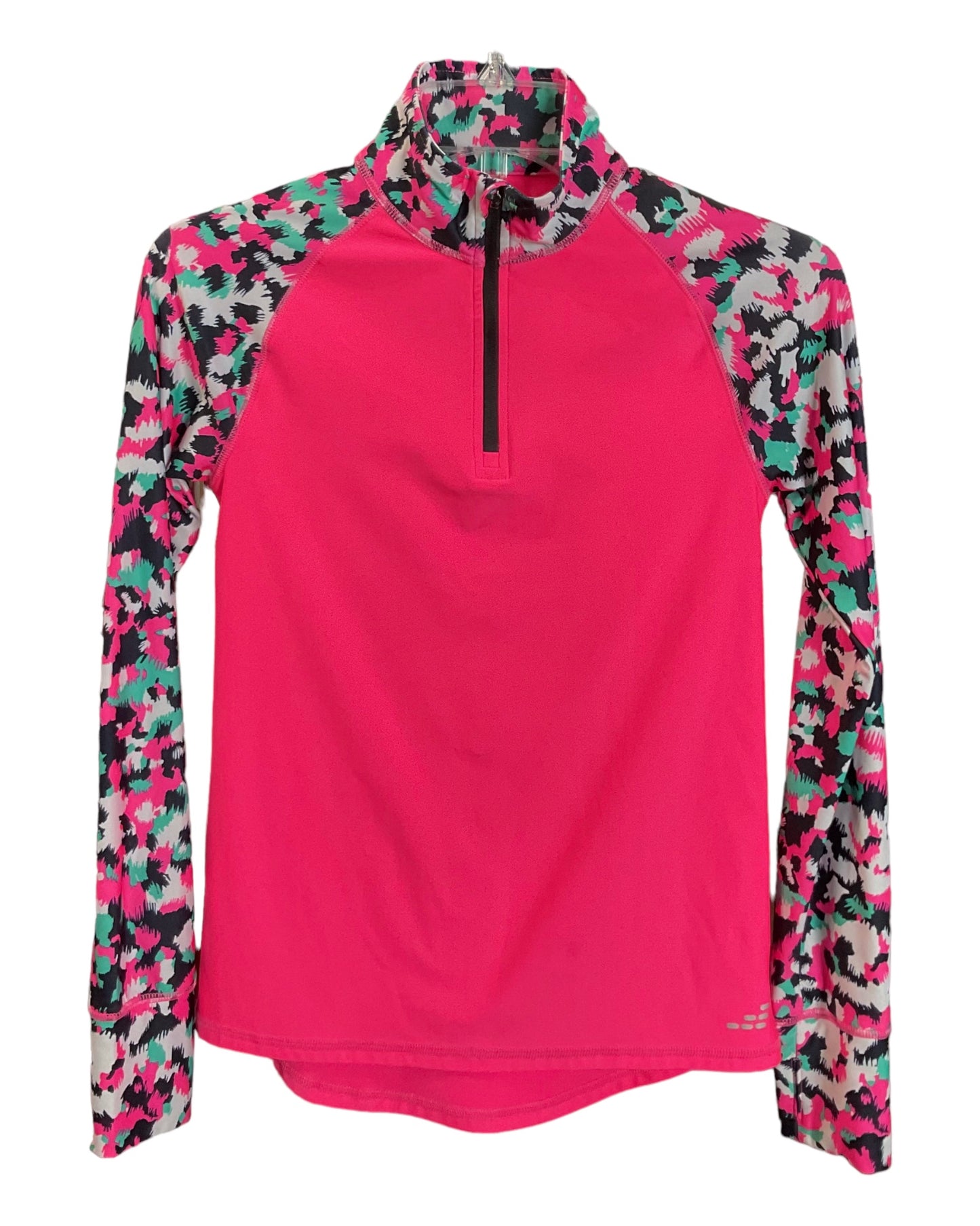 BCG Athletic Hot Pink Long Sleeve Pullover Girls Top Size L(12-14)