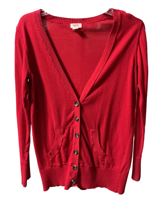 Mossimo 3/4 Sleeve Classic Red Women Cardigan Size M