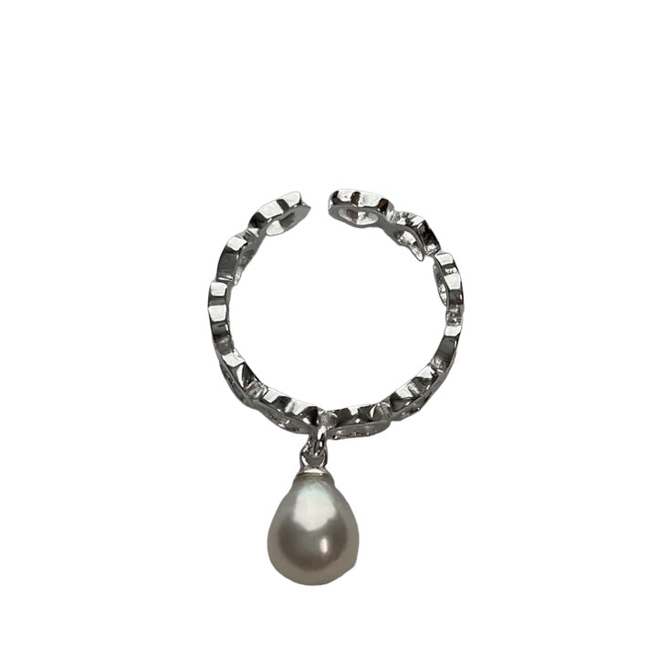 925 Sterling Silver/ Freshwater Pearl Adjustable Ring