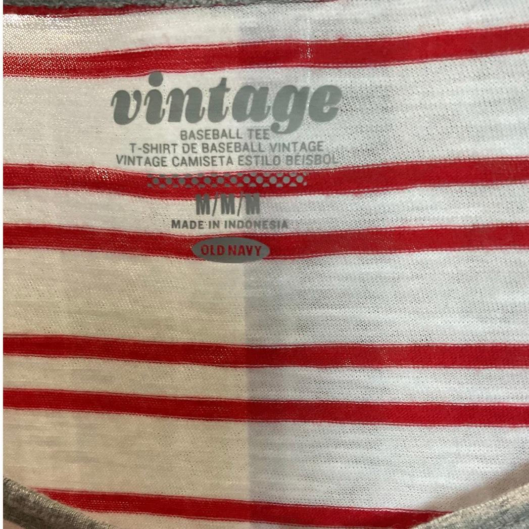 Old Navy Vintage Line 3/4 Sleeve Baseball T-Shirt Size M