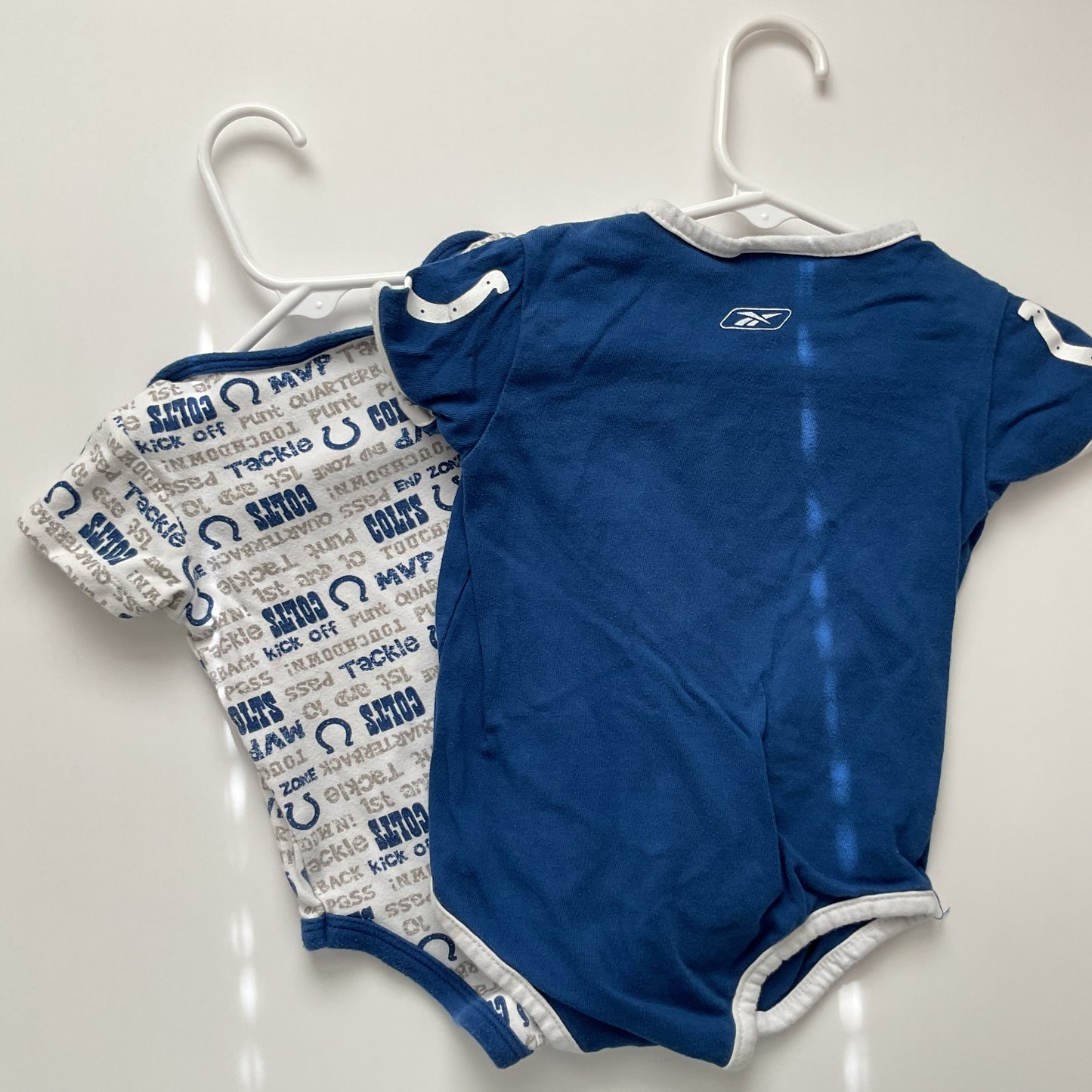 2 Piece NFL Colts Team Baby Boy Onesies Size 6-9M