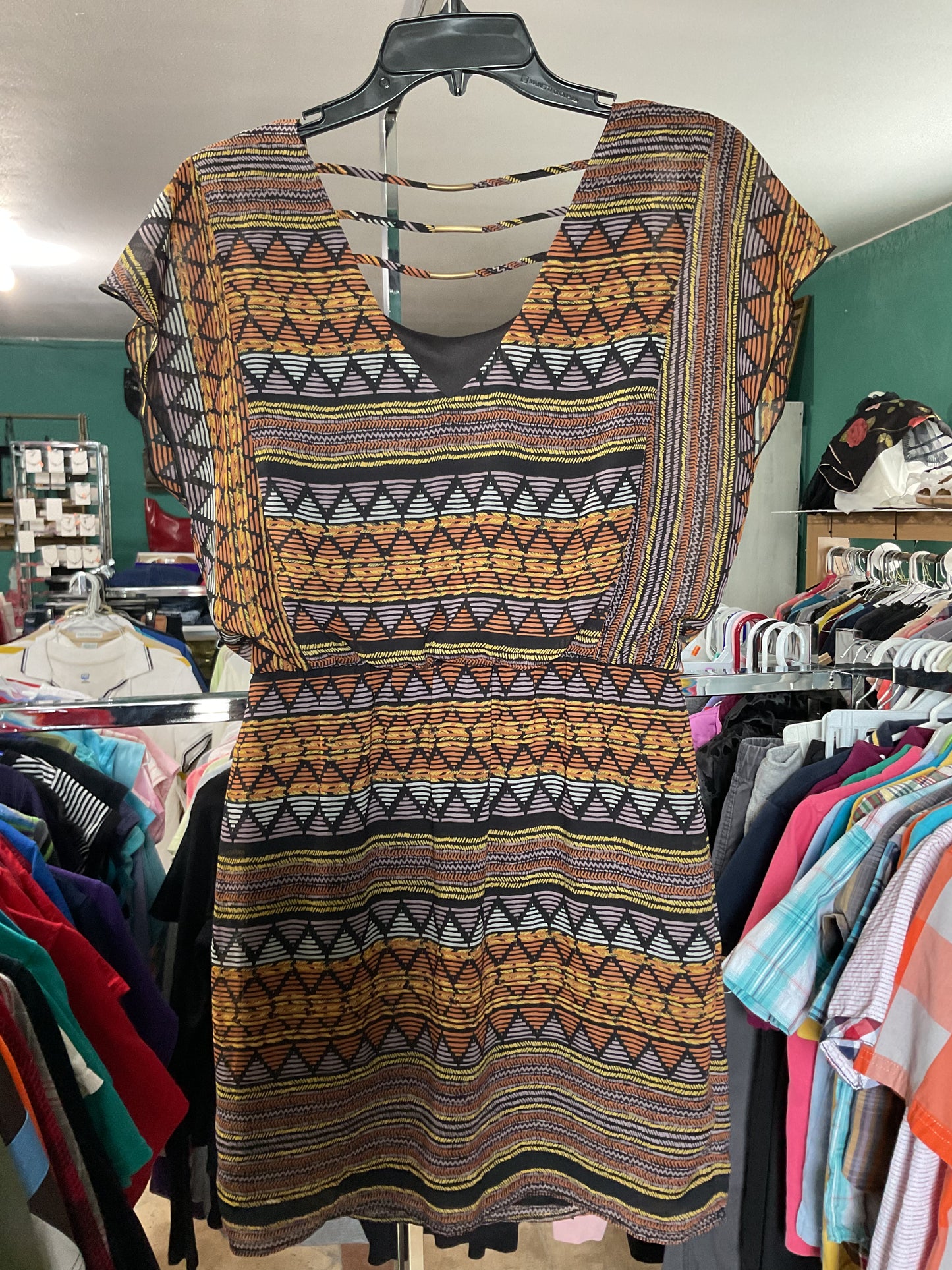 City Triangles Aztec Design Misses Dress Size M