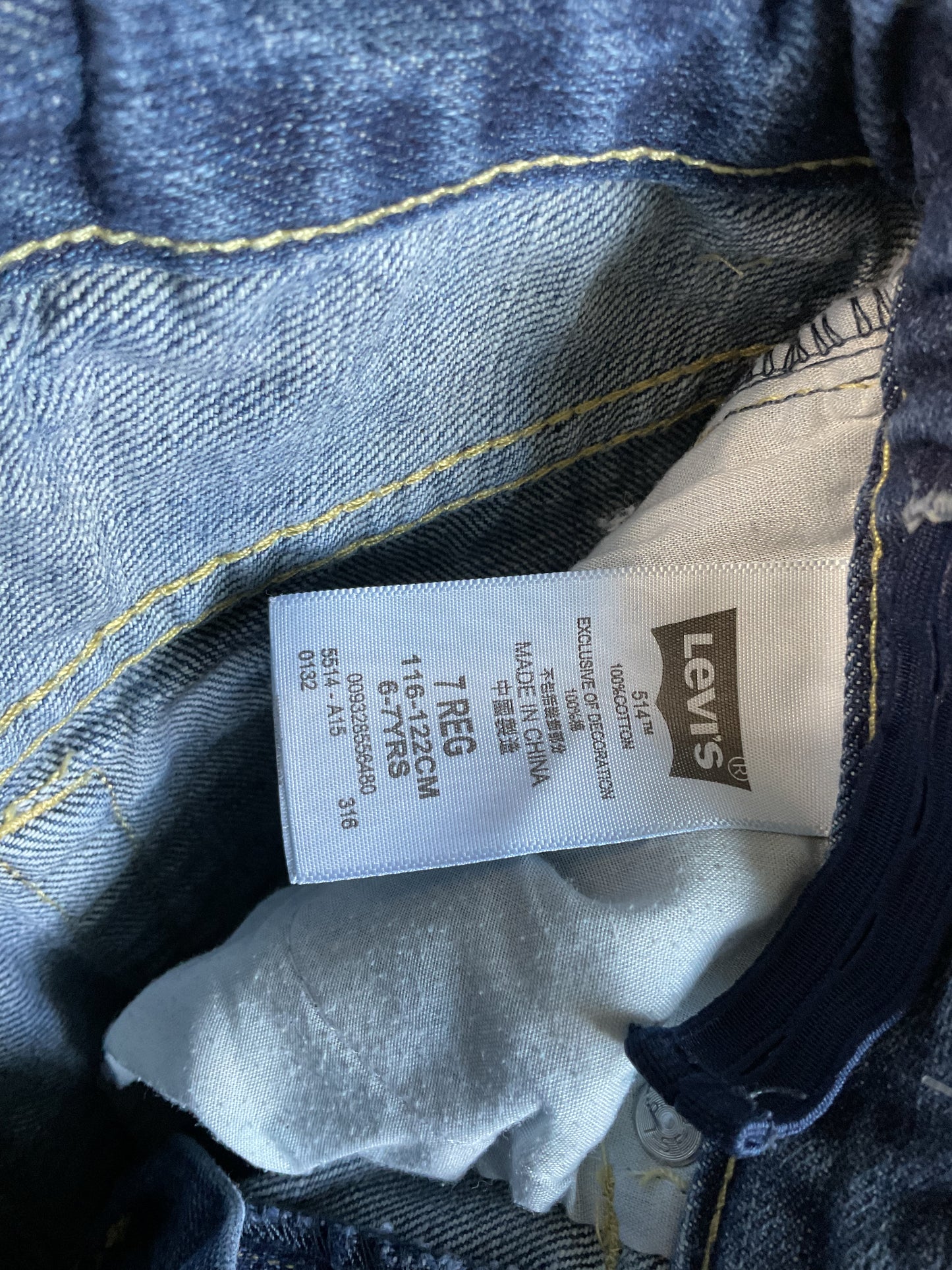 Levi’s 514 Kids Jeans Size 7R