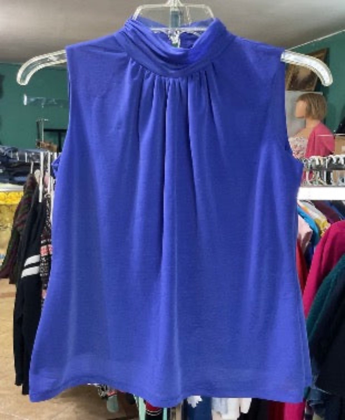 Worthington Sleevesless Royal Blue Blouse Size M