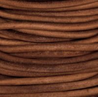 Round Leather Cord, 1.0mm, 2 Meter Pack