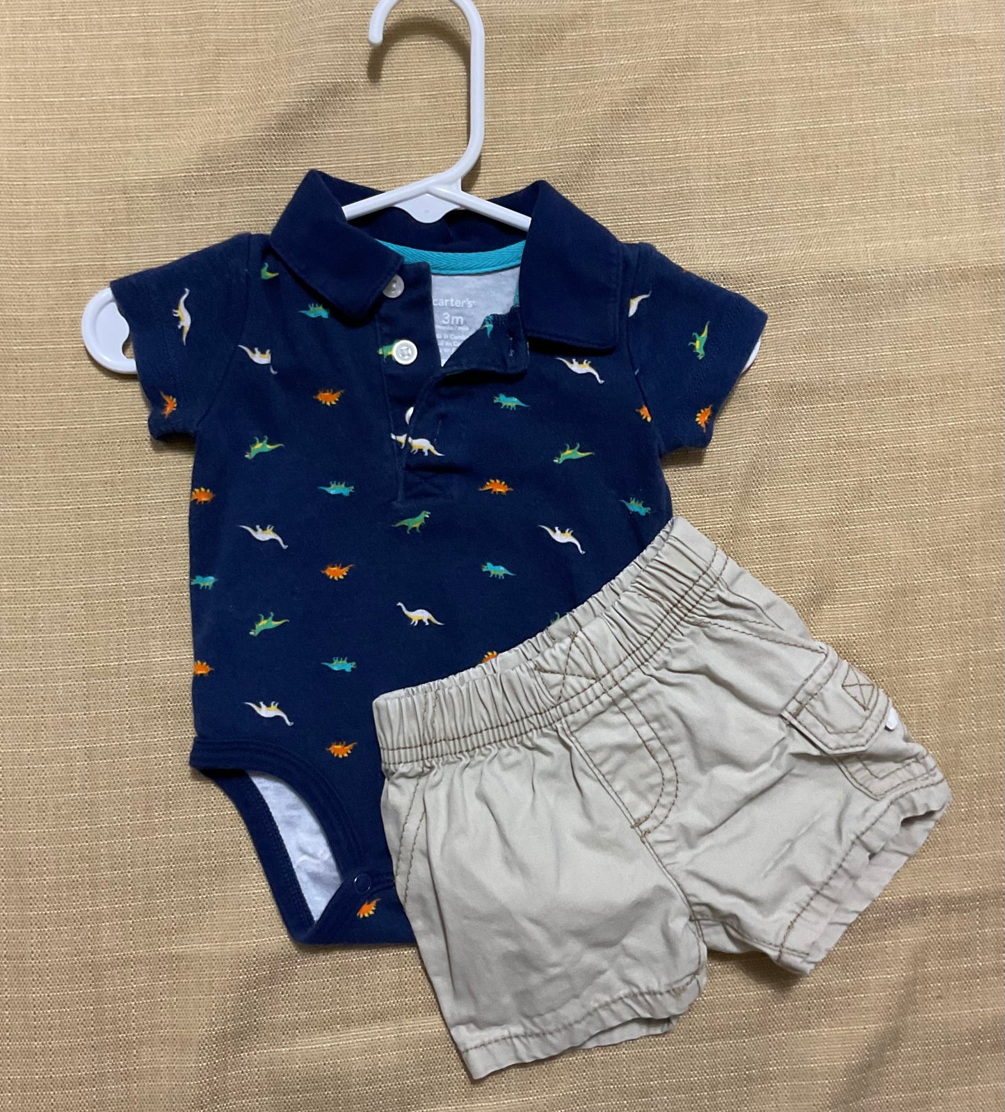 Carters Polo Shirt And Cargo Shorts Baby Boy Set 3M.