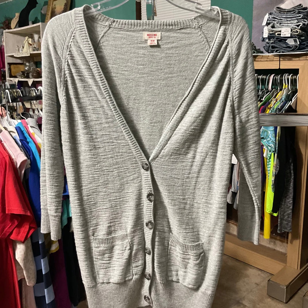 Mossimo Gray Women Cardigan Size M