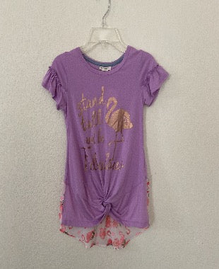 One Step Up Girls Graphic Blouse Size S(7-8)