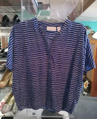 Chicos Easy Dress Royal Blue and White Blouse Size 0