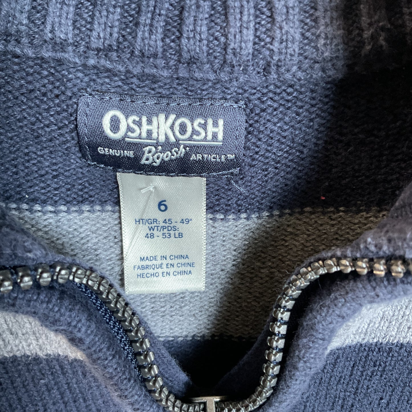 Oshkosh BGosh Knitted Boys Sweater Size 6