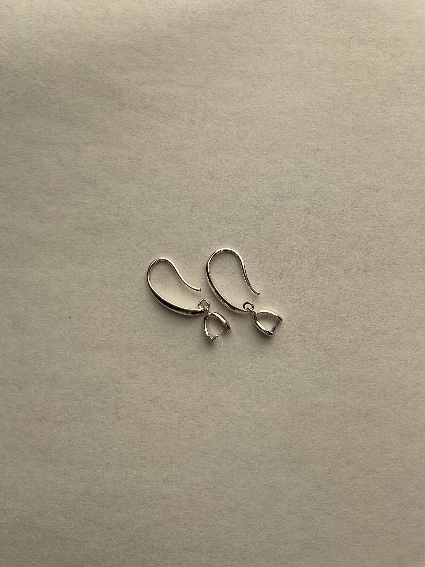 925 Sterling Silver Earrings/Bails 1 Inch Attached