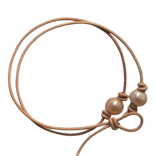 Single Pink Pearl Necklace