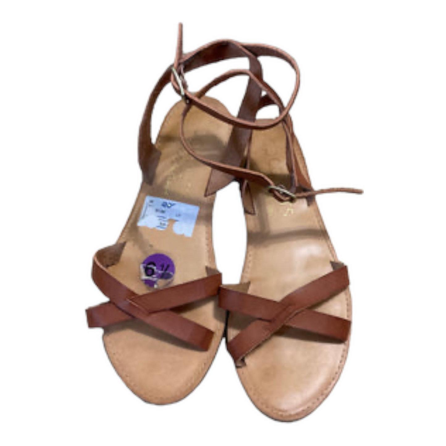 Coconut Stripe Sandals Size 6.5