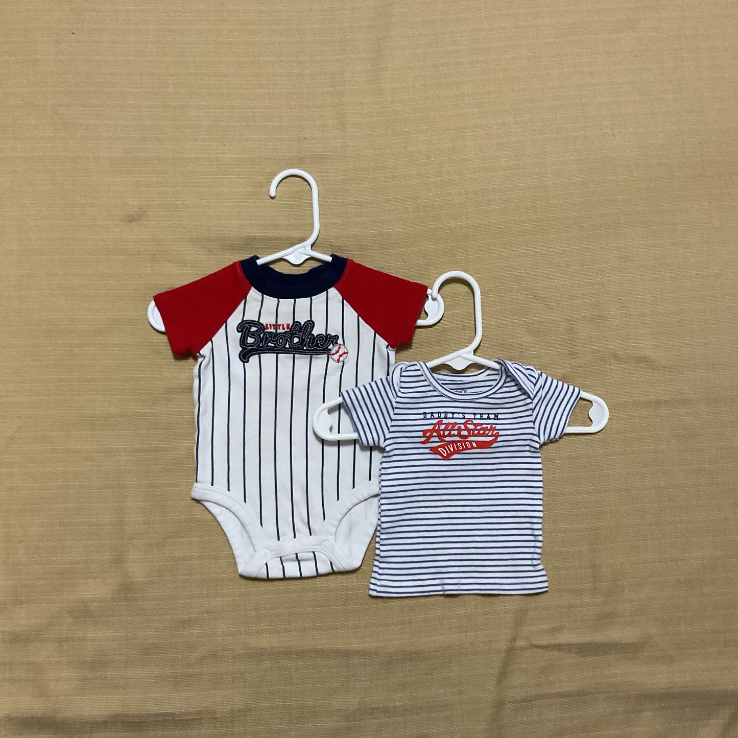 Baseball Themed 3 Piece Baby Boy Size 0-3 Months